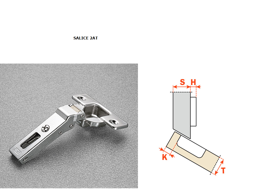 SALICE Μεντεσές πλαινό φάλτσο+ 30°