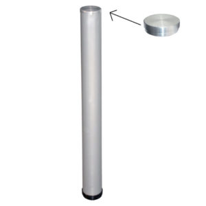 Πόδι τραπεζιού αλουμινίου με καπάκι Φ6cm