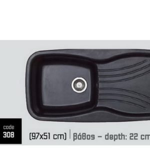 Νεροχύτης γρανίτης συνθετικός