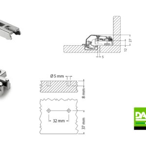 danco μεντεσές εφαρμογή σε τυφλά ντουλάπια