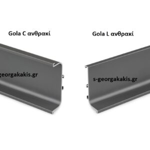 Gola λαβή για έπιπλα κουζίνας ανθρακί
