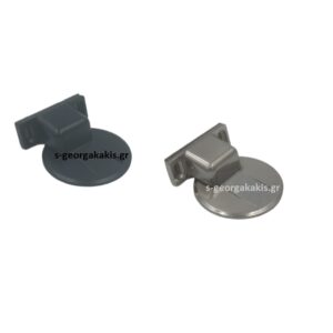 Μαγνητικό στοπ πόρτας στρογγυλό σε χρώμα μαύρο νικελ ματ