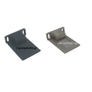 Μαγνητικό στοπ για πόρτα τετράγωνο μαύρο και νίκελ ματ