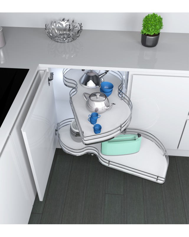 Μηχανισμός για γωνιακό ντουλάπι τύπου "φασόλι"