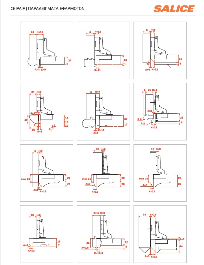 SALICE F 40 ΠΑΡΑΔΕΙΓΜΑΤΑ ΕΦΑΡΜΟΓΕΣ